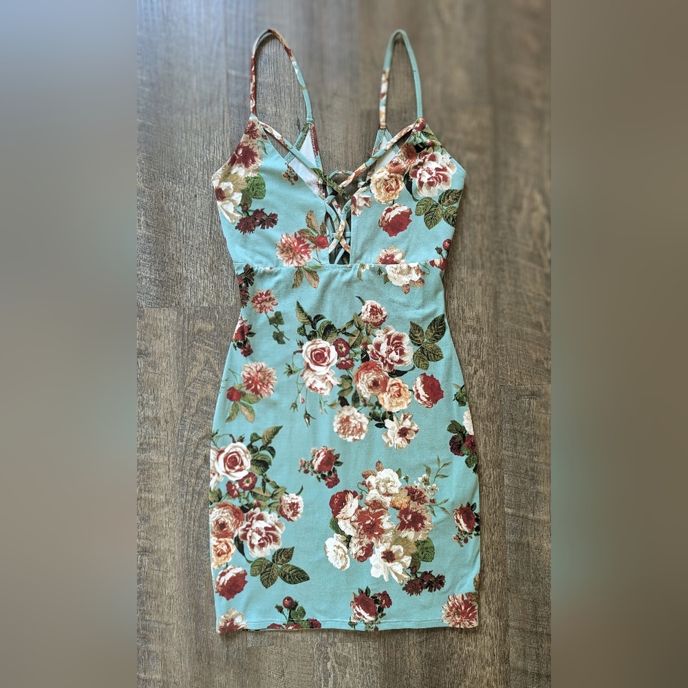 Floral Print Bodycon Mini Dress